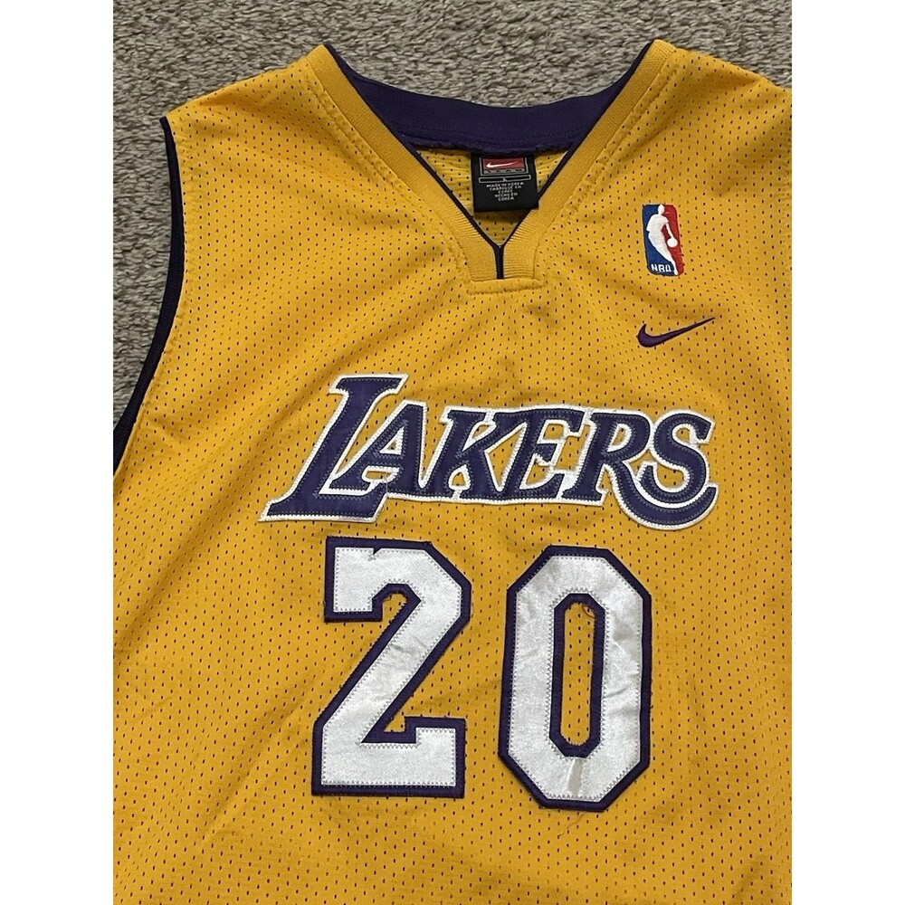 VTG Nike Authentic LA Lakers Gary Payton Large Jersey Youth Stitched EUC - Picture 4 of 6
